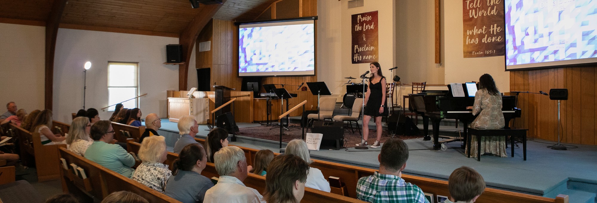 Audience watching a student recital